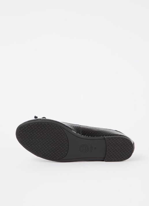Dune London Wide Fit Hallo ballerina met strikdetail - detail 5 reptile