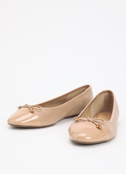 Dune London Wide Fit Hallo ballerina met strikdetail - detail 2 oudroze