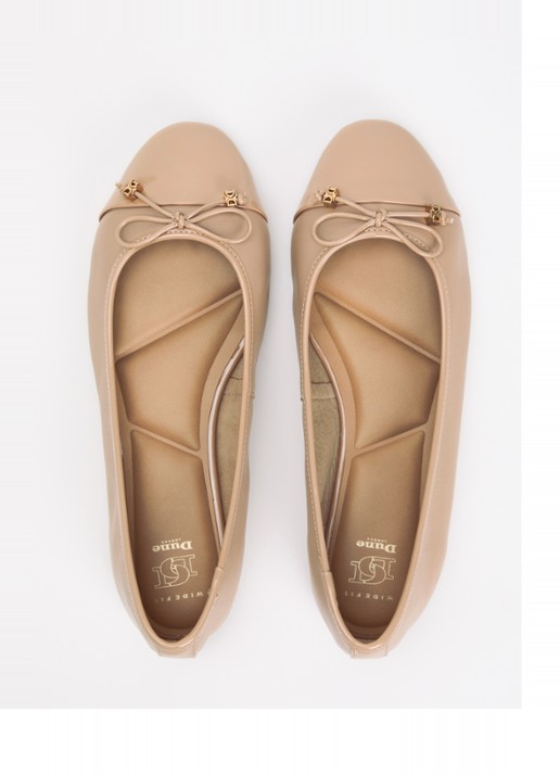 Dune London Wide Fit Hallo ballerina met strikdetail - detail 3 oudroze
