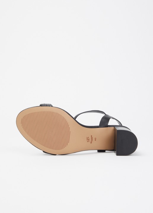 Dune London Wide Fit Jaycie sandalette van leer - detail 5 zwart