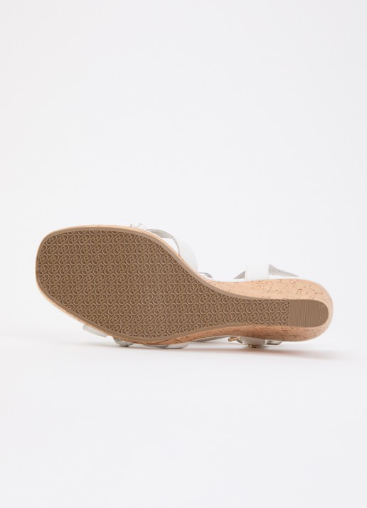 Dune London Wide Fit Karly sandalette van leer - detail 5 wit