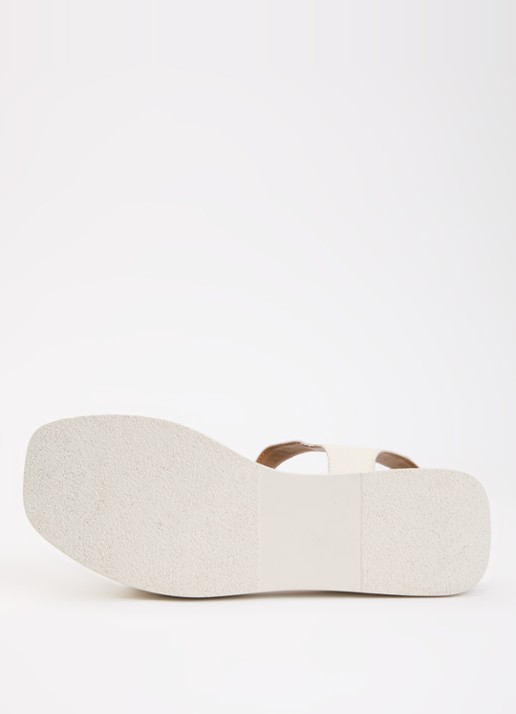 Dune London Wide Fit Licia sandaal van leer - detail 5 gebroken wit