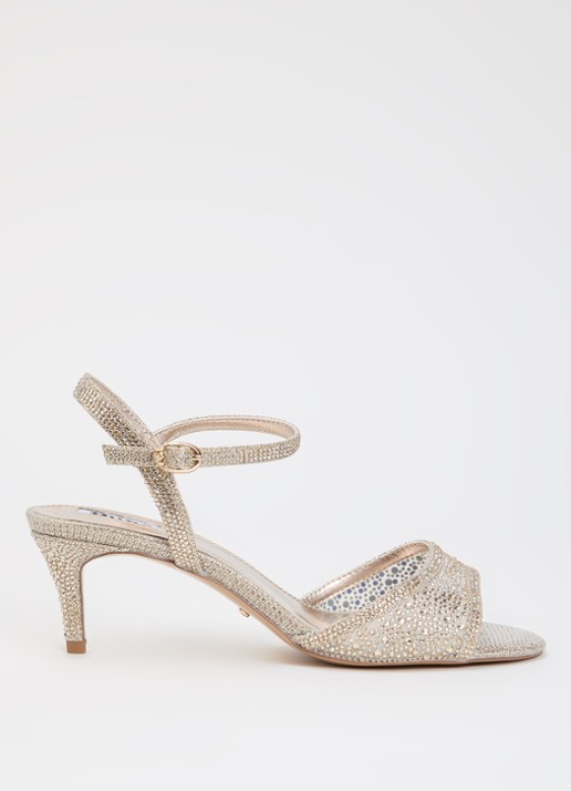 Dune London Wide Fit Manicure sandalette met strass