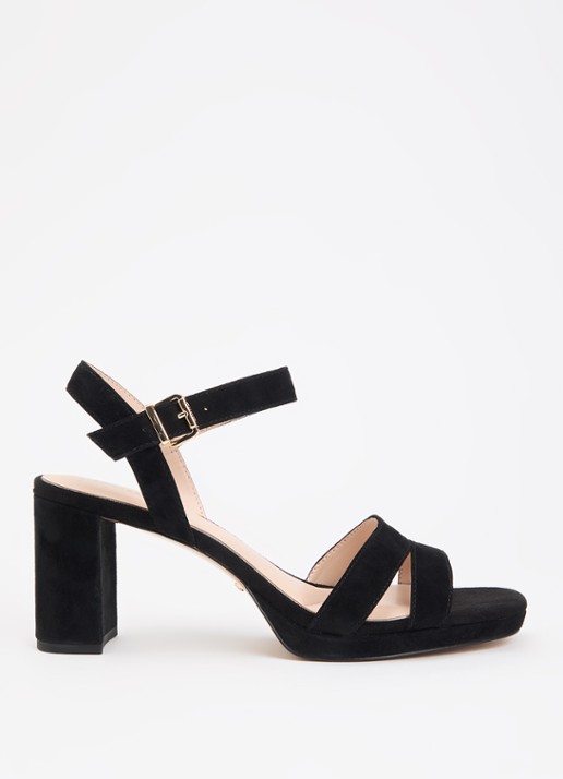 Dune London Wide Fit Manifesting sandalette van suède