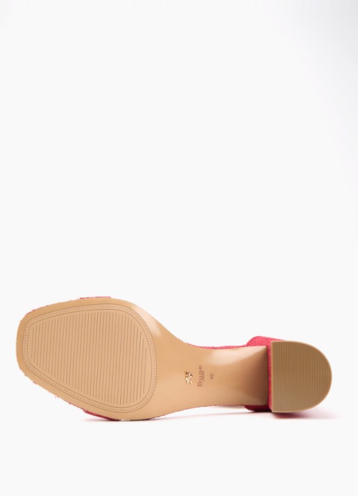 Dune London Wide Fit Melins sandalette - detail 5 rood