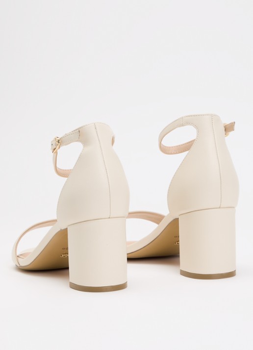 Dune London Wide Fit Melins sandalette - achterkant ivoor