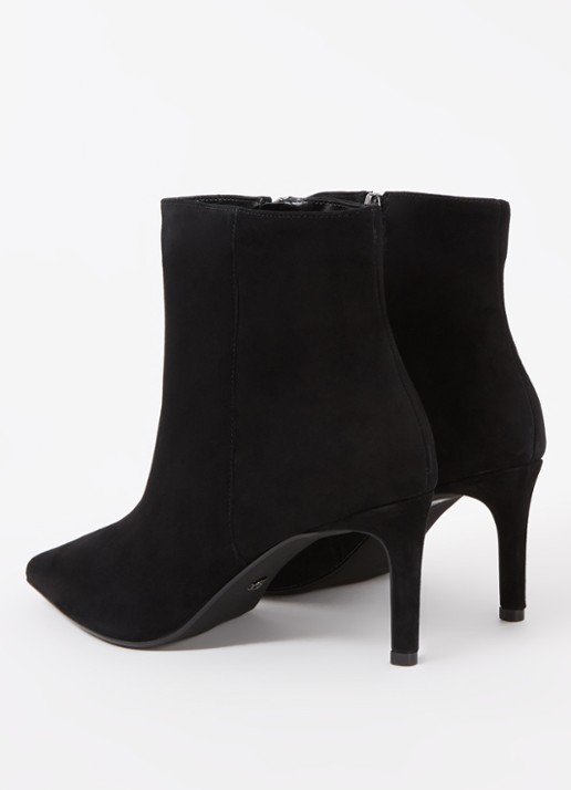 Dune London Wide Fit Obsessively enkellaarsje van suède - achterkant zwart