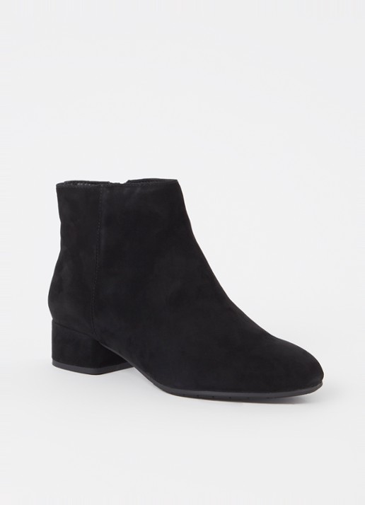 Dune London Wide Fit Pippie enkellaarsje van suède