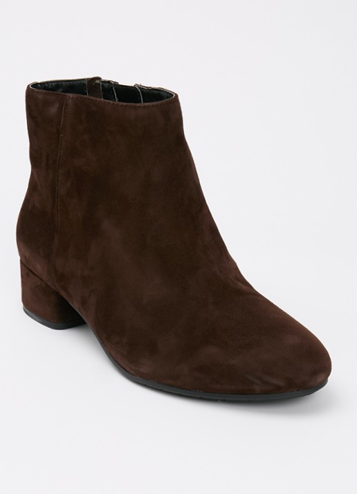 Dune London Wide Fit Pippie enkellaarsje van suède