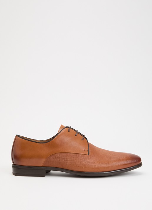 Dune London Wide Fit Saffi veterschoen van leer