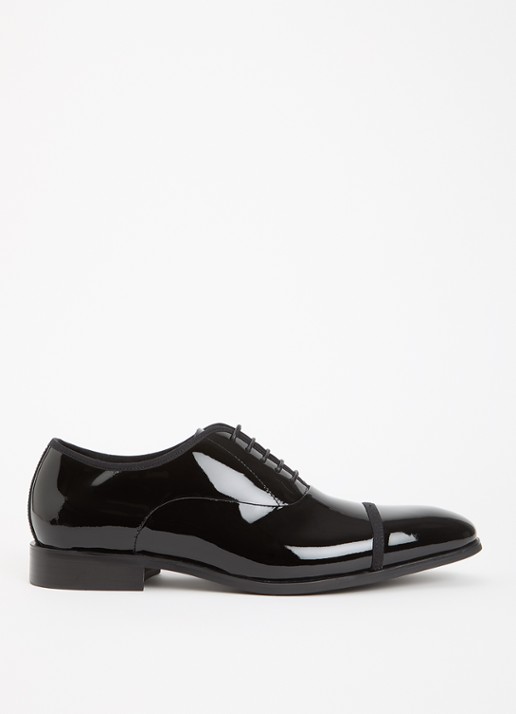 Dune London Wide Fit Shuffle veterschoen van lakleer