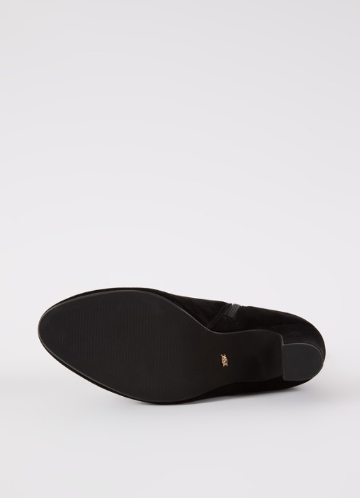 Dune London Wide Fit Simple laars van suède - detail 4 zwart