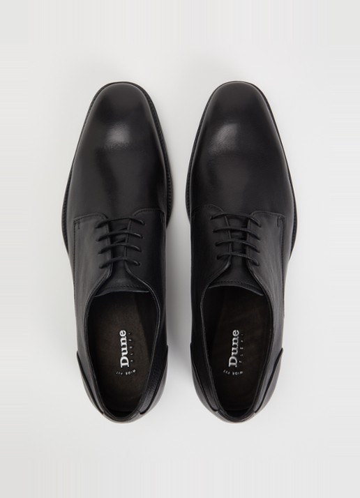 Dune London Wide Fit Sole veterschoen van leer  - detail 3 zwart