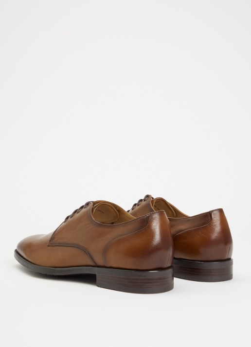 Dune London Wide Fit Sole veterschoen van leer  - achterkant 5 taupe