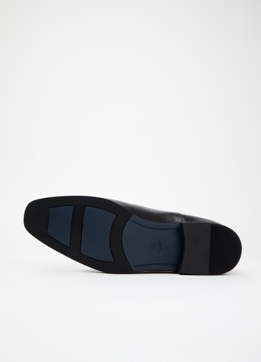 Dune London Wide Fit Solver veterschoen van leer met lakfinish - detail 3 zwart