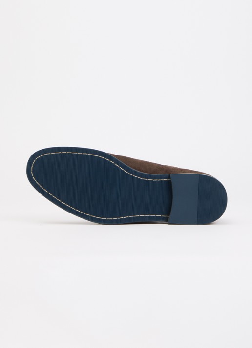 Dune London Wide Fit Stanlakes veterschoen van suède - detail 4 donkerbruin