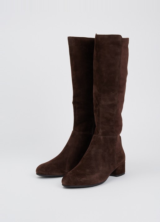 Dune London Wide fit Tayla laars - detail donkerbruin