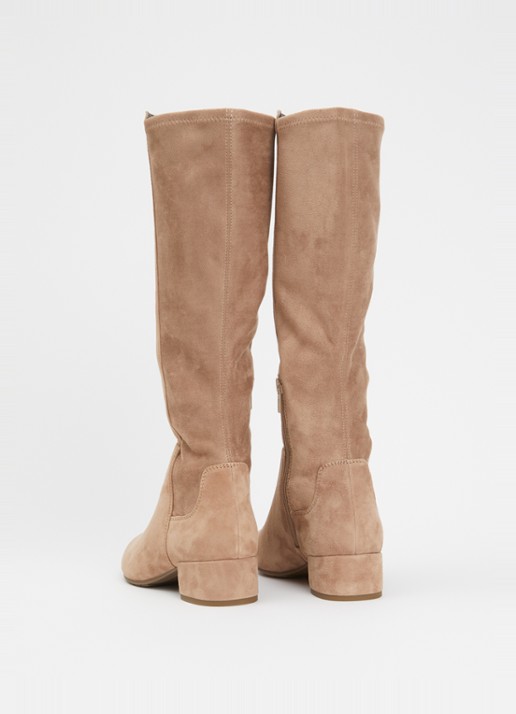 Dune London Wide fit Tayla laars - achterkant 7 beige