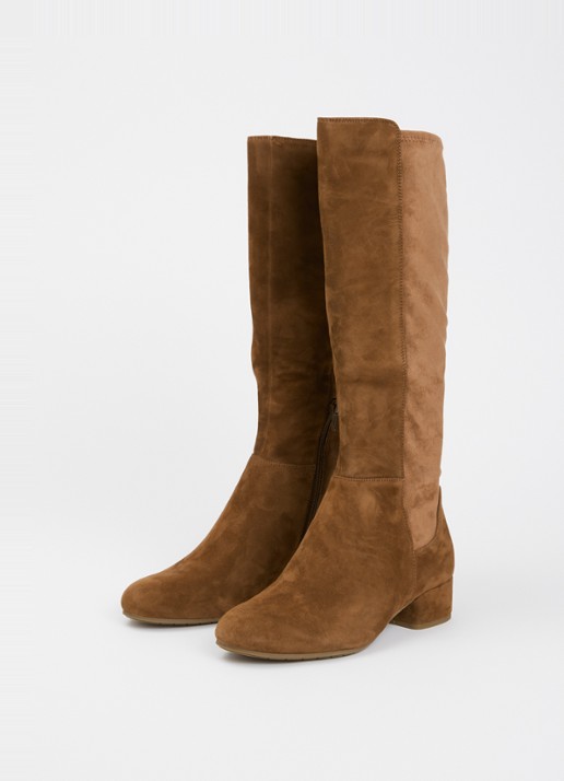 Dune London Wide fit Tayla laars - detail 3 lichtbruin