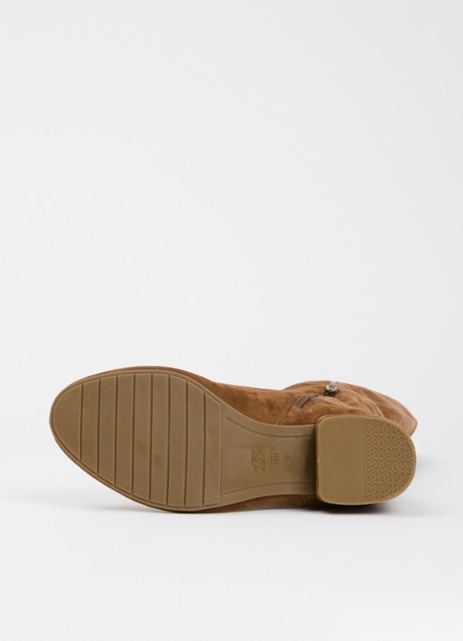 Dune London Wide fit Tayla laars - detail 4 lichtbruin