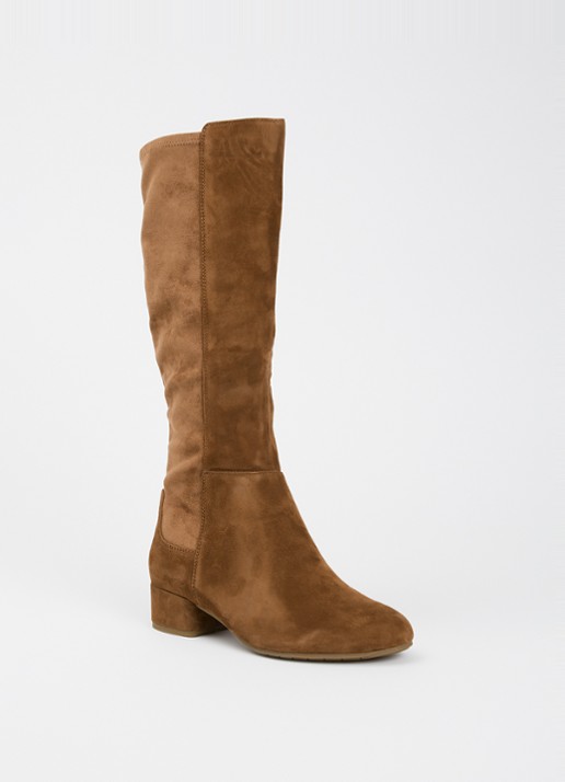 Dune London Wide fit Tayla laars - voorkant lichtbruin