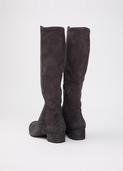 Dune London Wide Fit Tayla laars - achterkant 3 donkergrijs