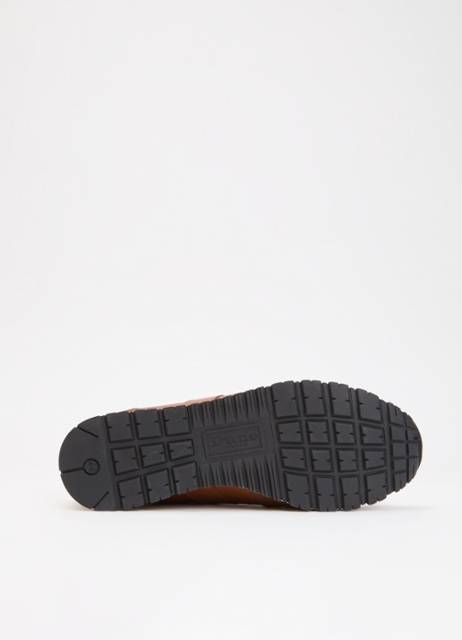 Dune London Wide Fit Thame sneaker van leer met ritsdetail  - detail 5 bruin