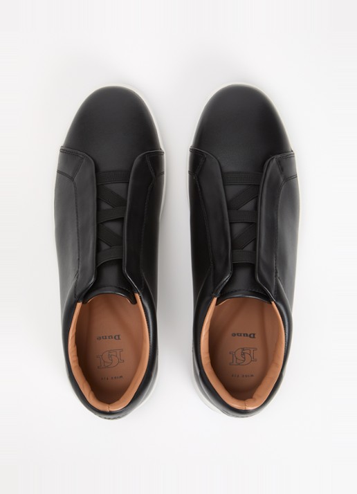 Dune London Wide Fit Troys sneaker  - detail 4 zwart