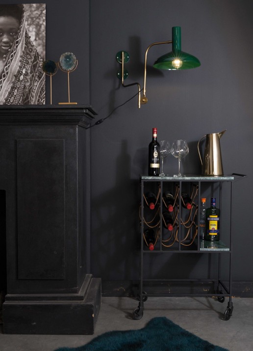 Dutchbone Mil trolley - voorkant 3 groen