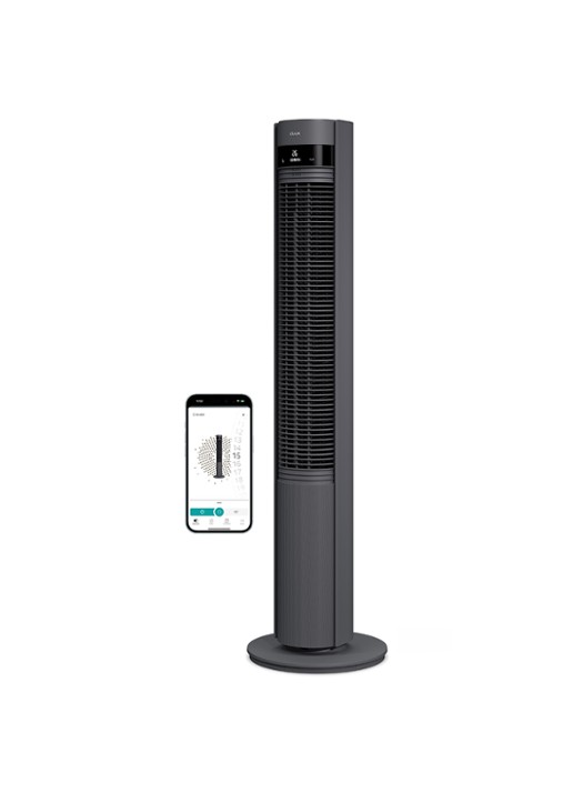 Duux Elevate Smart Tower torenventilator - voorkant grijs
