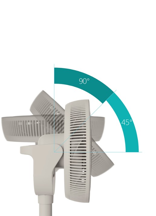 Duux Whisper 2 Smart verstelbare vloerventilator, 92 cm hoog - detail 5 ivoor