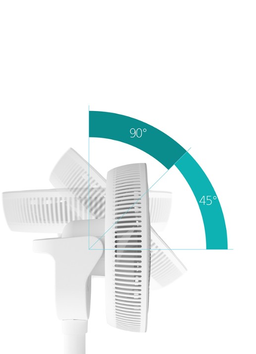 Duux Whisper 2 Smart verstelbare vloerventilator, 92 cm hoog - detail 4 wit