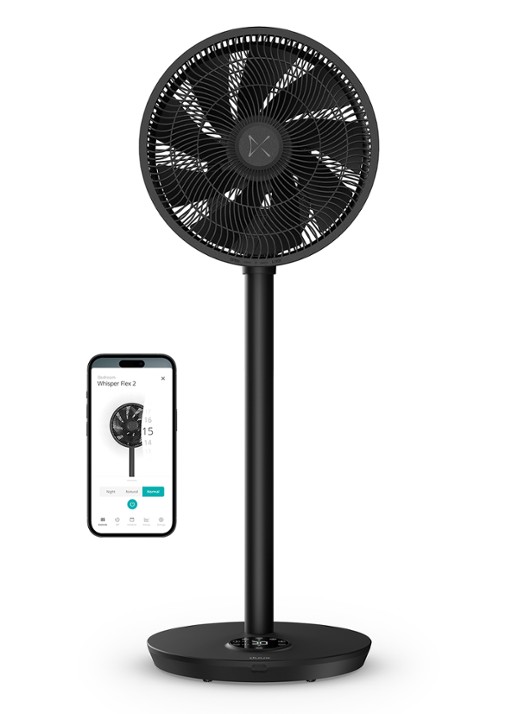 Duux Whisper 2 verstelbare vloerventilator, 92 cm hoog - detail 6 zwart