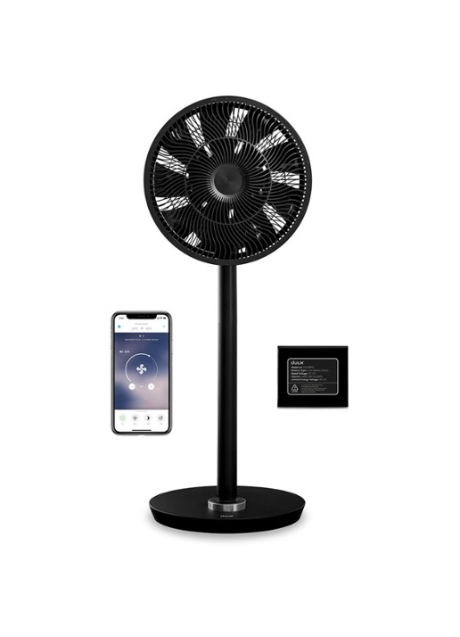 Duux Whisper Flex Smart verstelbare vloerventilator met batterij, 88 cm  - voorkant 6 zwart