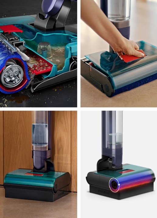 Dyson Dyson Clean+Wash Hygiene vloerreiniger 110 cm - detail blauw