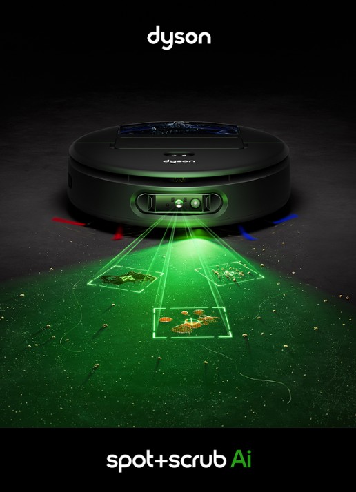 Dyson Dyson Spot+Scrub™ AI-robotstofzuiger - voorkant 2 zwart