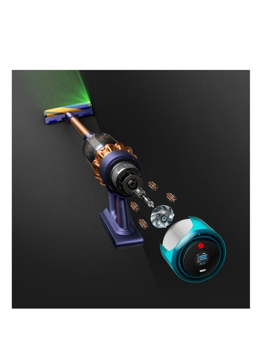 Dyson Gen5 Detect steelstofzuiger 127,6 cm - blauw / koper - detail blauw