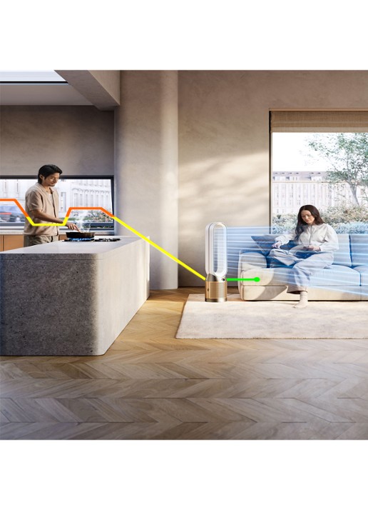 Dyson Purifier Cool PC2 De-NOx​ luchtreiniger & vloerventilator, 105 cm - voorkant 2 zilver