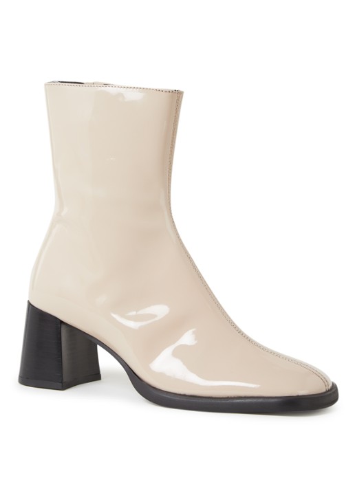 E8 by Miista Franny veterboot van leer - voorkant 4 creme