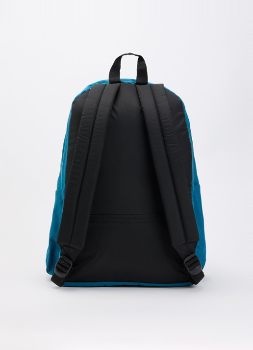 Eastpak Day Office rugzak met 16 inch laptopvak - achterkant petrol