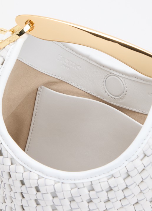 Elleme Boomerang  S handtas van leer met afneembare schouderriem - detail 2 wit