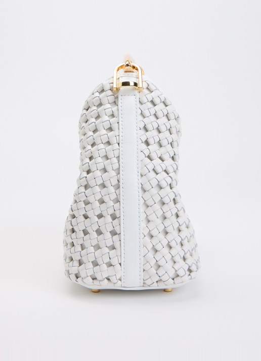 Elleme Boomerang  S handtas van leer met afneembare schouderriem - detail 3 wit