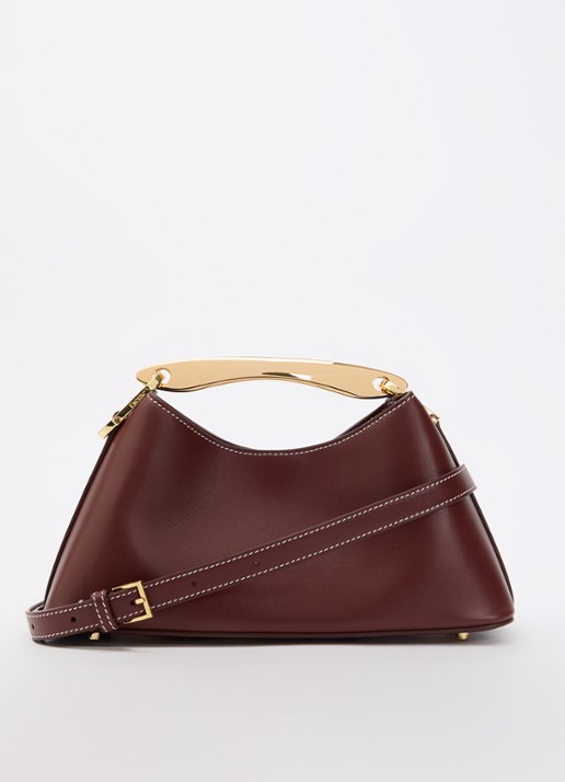 Elleme Mini Boomerang schoudertas van leer