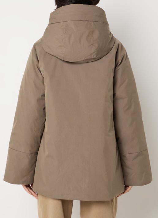 Elvine Celina gewatteerde parka met opstaande kraag en waterafstotende coating - achterkant 2 donkerkhaki