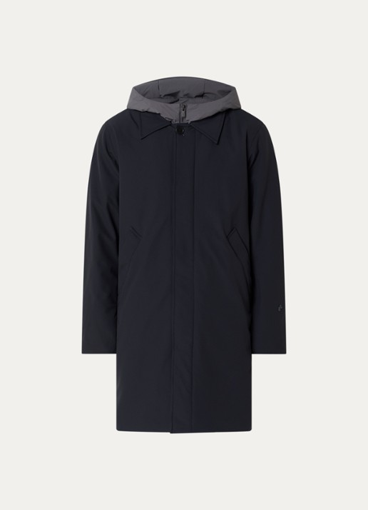 Elvine Celvin parka met afneembare kraag en capuchon - voorkant 3 donkerblauw