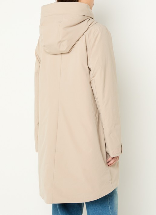 Elvine Eline parka met ritszakken en waterafstotende coating - achterkant 4 khaki