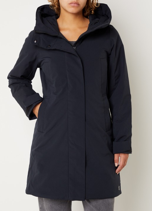 Elvine Eline parka met ritszakken en waterafstotende coating - detail 2 donkerblauw