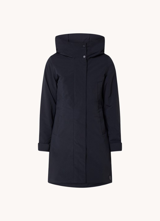 Elvine Eline parka met ritszakken en waterafstotende coating - voorkant 3 donkerblauw