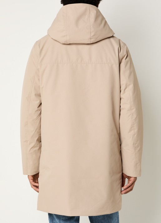 Elvine Gunter gewatteerde parka met capuchon - achterkant 2 beige
