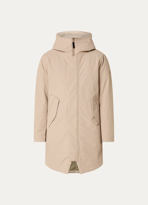 Elvine Gunter gewatteerde parka met capuchon - voorkant 3 beige